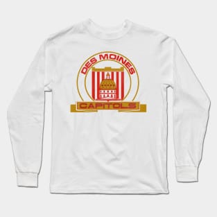 Defunct Des Moines Capitols Hockey Team Long Sleeve T-Shirt